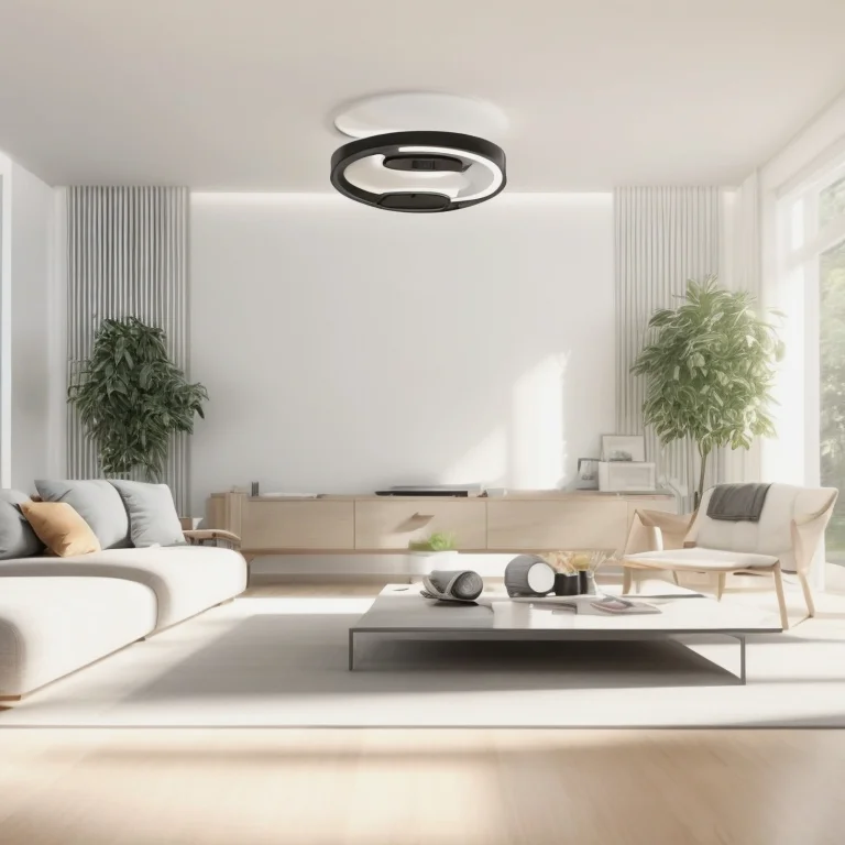 Smart AI気候制御デバイスが設置されたリビング